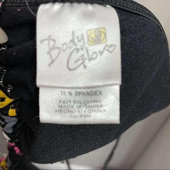 Body Glove Triangle Bikini Top Yellow Gray Cream Pink and Black Size Small - Picture 5 of 7